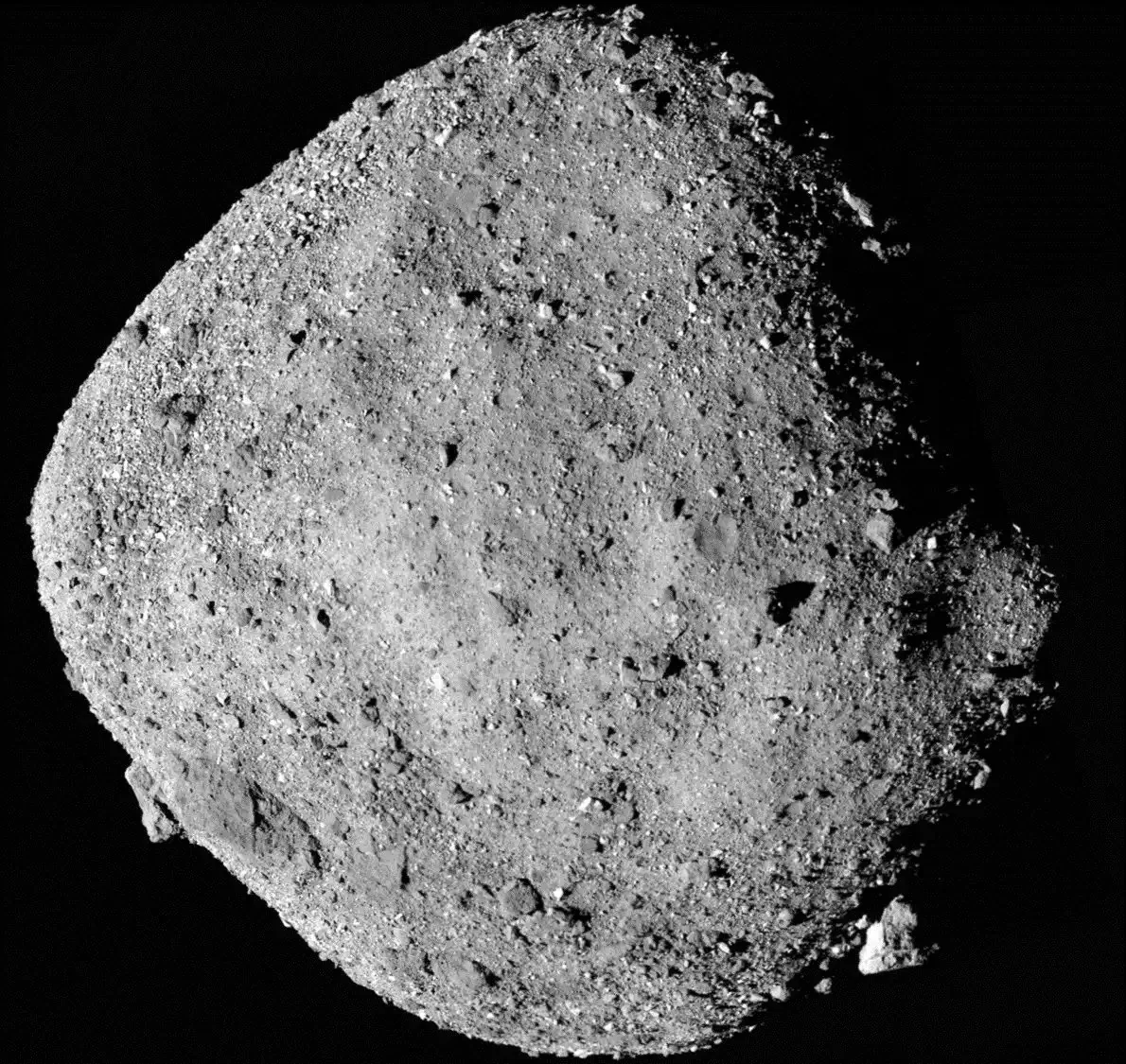 The near-Earth asteroid Bennu photographed by NASA's OSIRIS-REx spacecraft